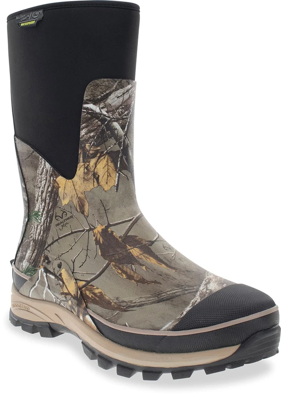 Western Chief Men's Neoprene Mid Height Waterproof Boot with Memory Foam Insole Calf, Realtree, 10 UK