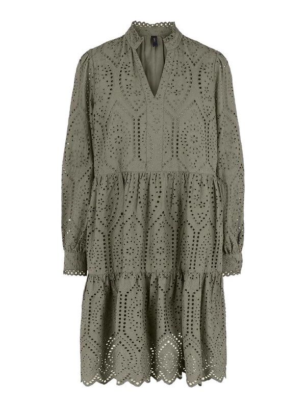 YAS Women's Yasholi LS Dress S. Noos Dress, Vetiver, XS