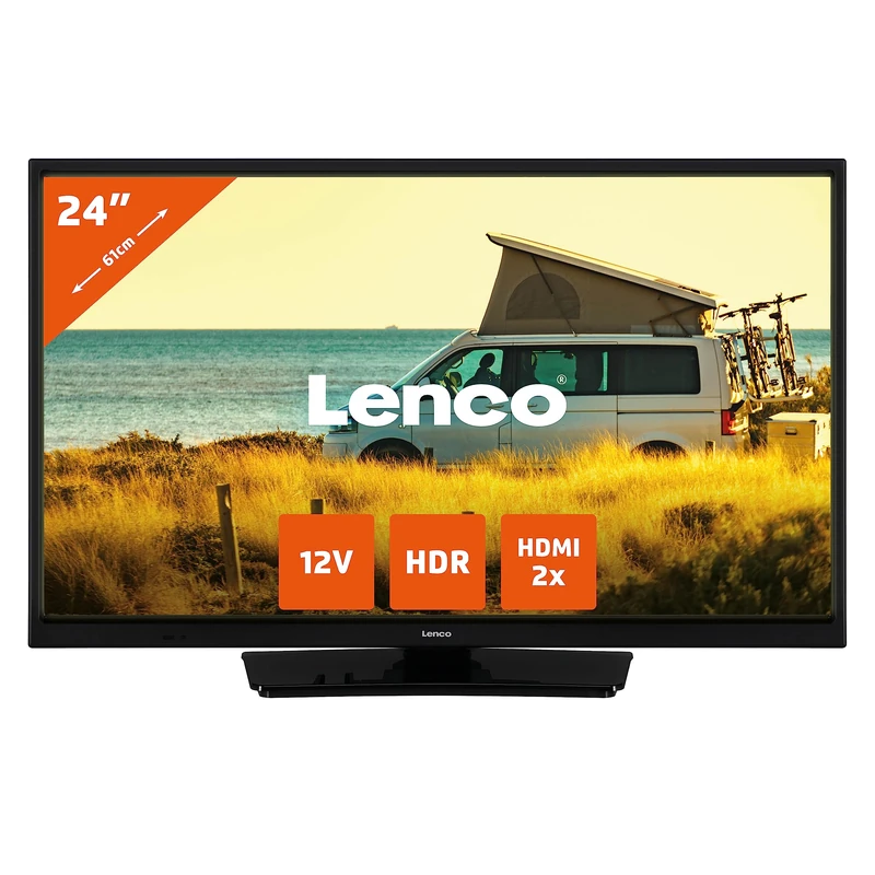 Lenco LED-2423BK 24-Zolll Fernsehen + 12-V-Verbindung, Black