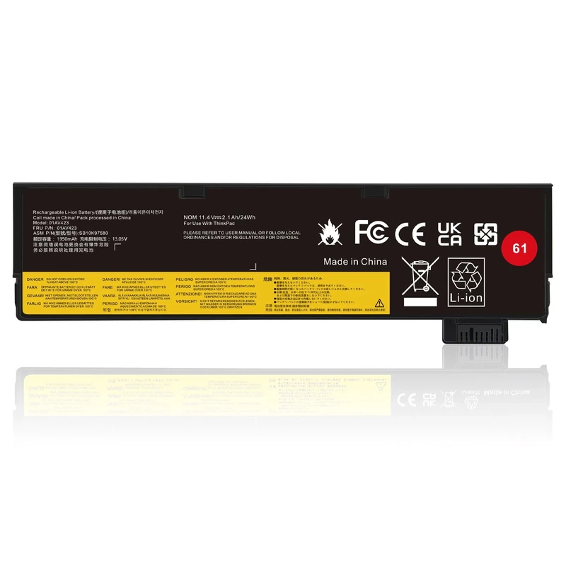 ASUNCELL 11.4V/24Wh 61 01AV423 Laptop Battery for Lenovo ThinkPad T470 T570 A475 A485 T480 T580 P51S P52S TP25, 4X50M08810 61 01AV422 SB10K97579 SB10K97580 01AV424 SB10K97581 01AV452