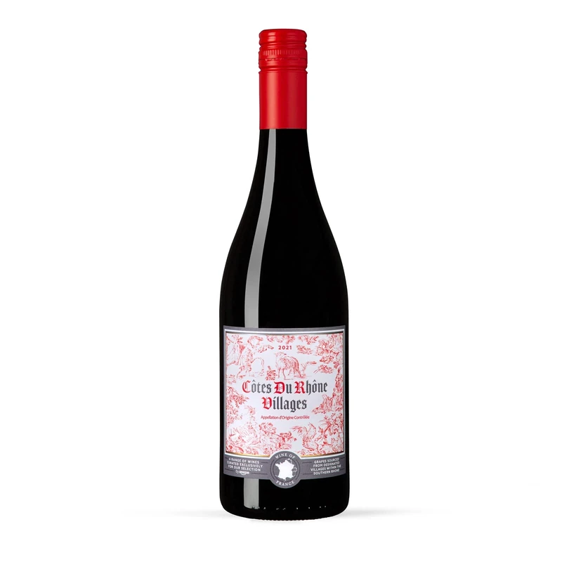 by Amazon Our Selection Cotes Du Rhone Villages AOC, Red Wine, 75cl