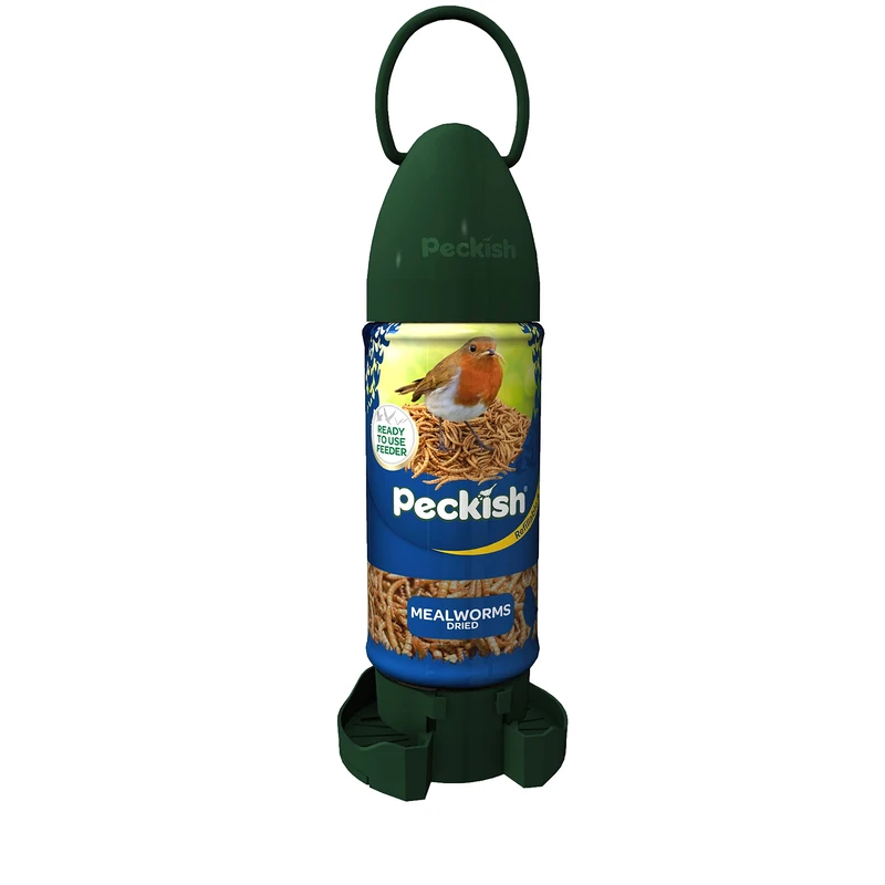 Peckish Mealworm Ready-To-Use Feeder - Large Green Bird Food