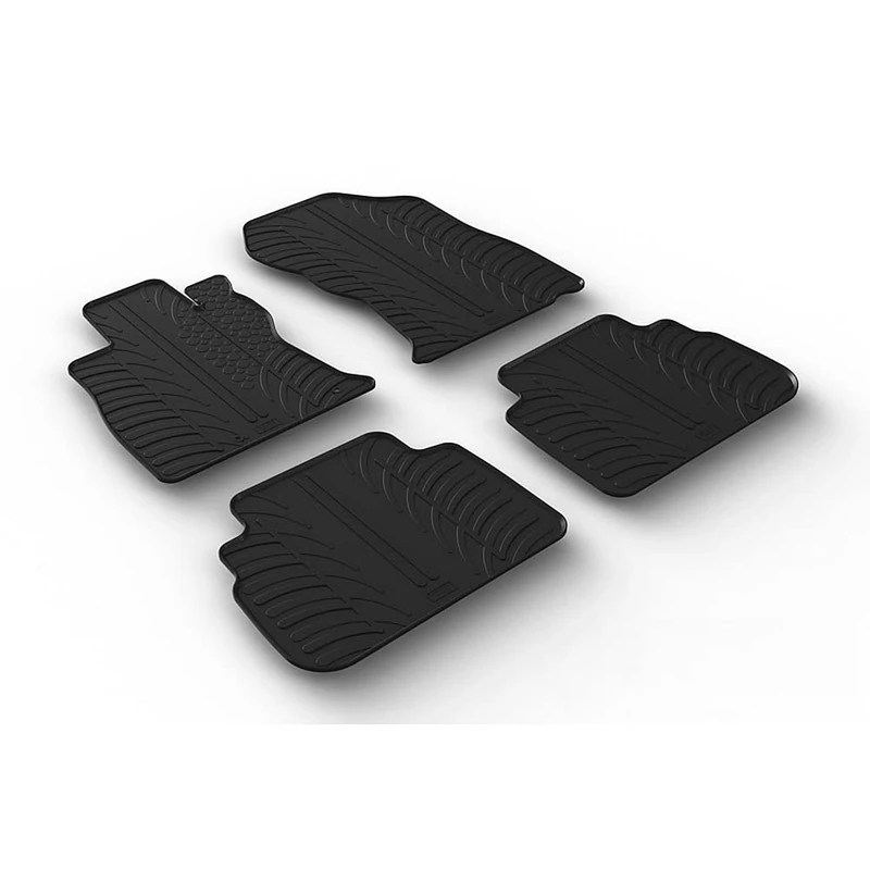 GLEDRING Set of rubber mats compatible with Subaru Forester (SK) 2018 (T profile 4 pieces + mounting clips)
