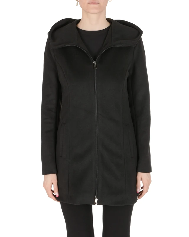 19V69 ITALIA Neve, Women's Hooded Sweatshirt, Black, XL