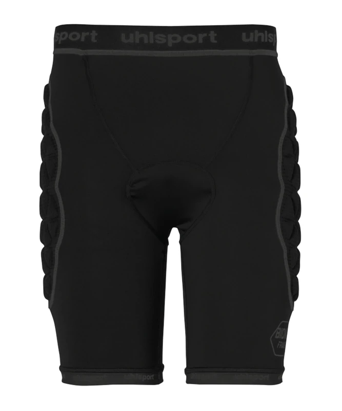 uhlsport Bionikframe Padded Short Black Edition - Padded Underwear Shorts for Adults and Children, Protective Shorts, Underwear for Football Goalkeeper, Handball, Volleyball etc.