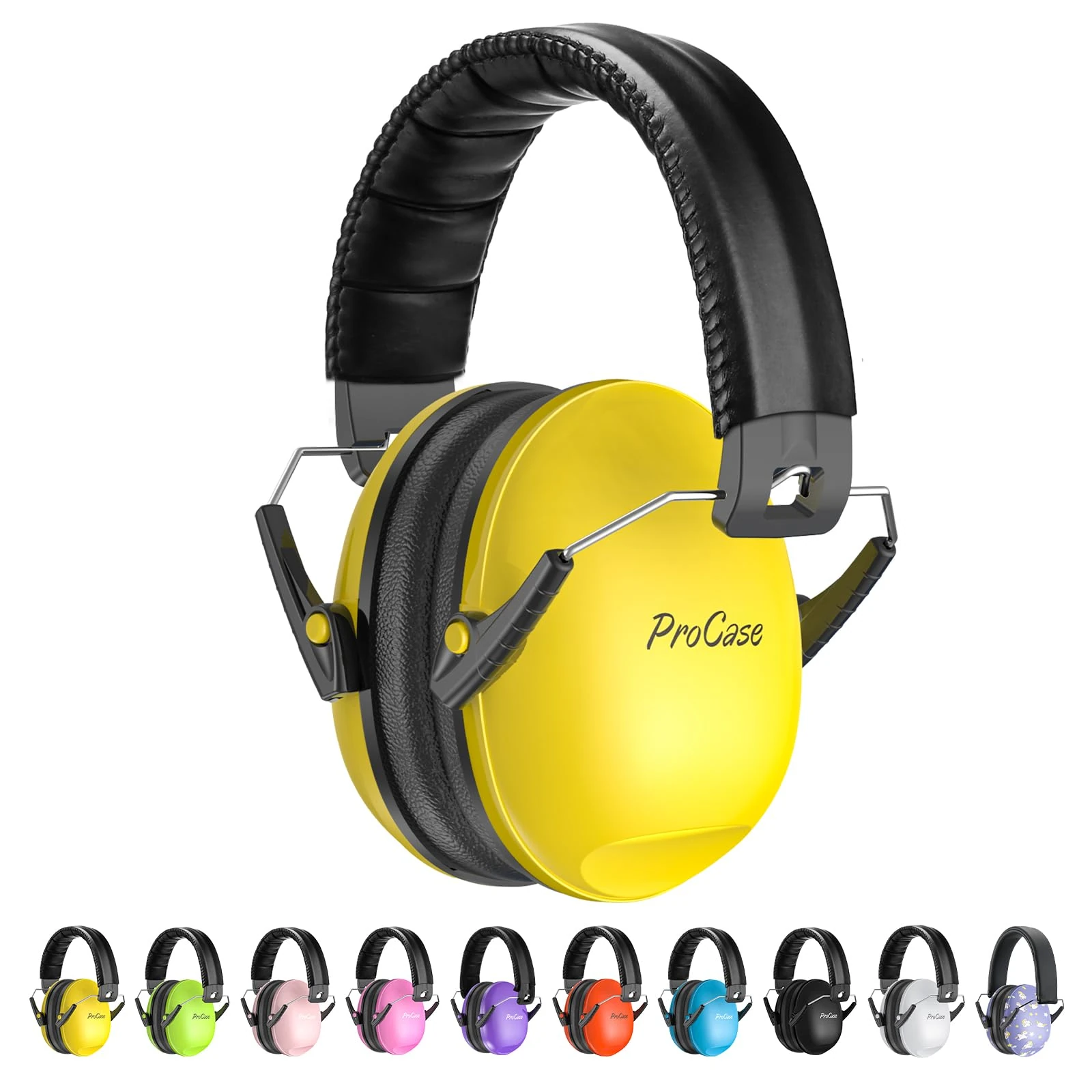 ProCase Ear Defenders Children, SNR 27dB Noise Cancelling Headphones for Kids Toddler, Kids Ear Defenders for Autism, Hearing Protection for Airplane Concert Fireworks -Yellow