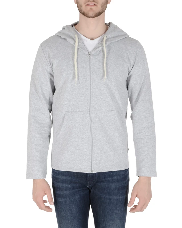 19V69 ITALIA Thomas, Men's Hooded Sweatshirt, Light Grey, M