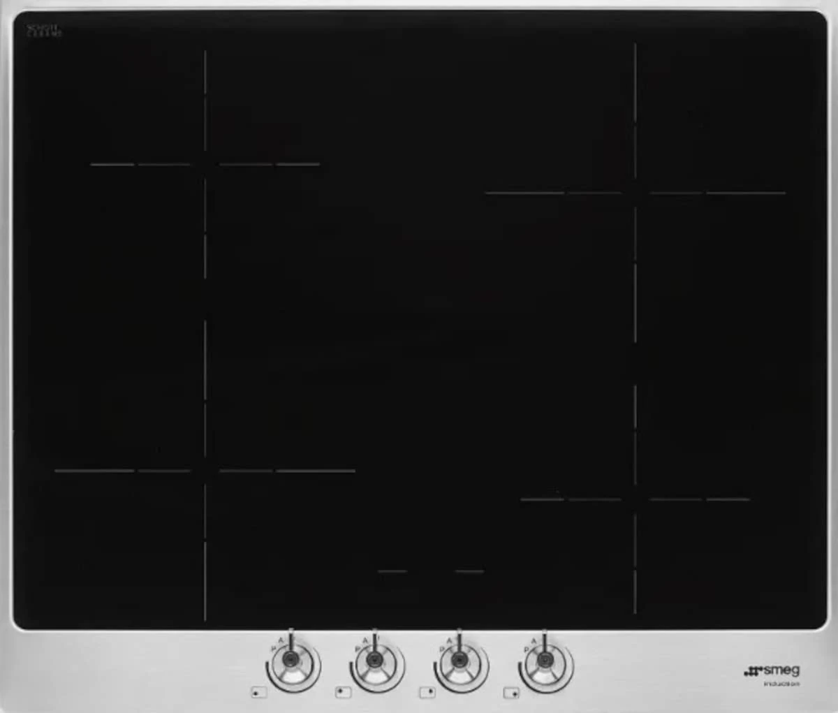Induction hob with 4 heating zones from Smeg Classica - SI364FXM