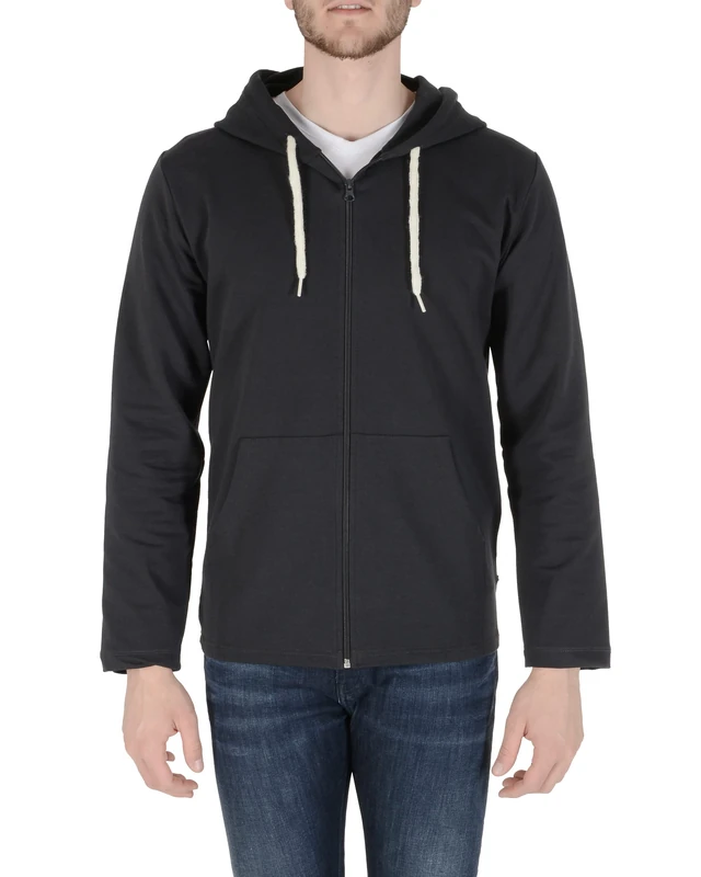 19V69 ITALIA Thomas, Men's Hooded Sweatshirt, Dark Grey, 3XL