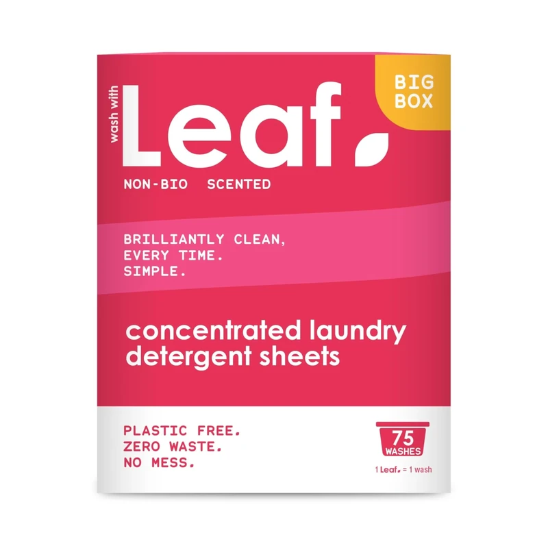 Leaf Non-Bio Scented Laundry Detergent Sheets | Ultra Concentrated Detergent Strips | Plastic Free, Zero Waste, No Mess | Easier Alternative to Capsules, Pods & Liquid Washing Detergents | 75 Washes