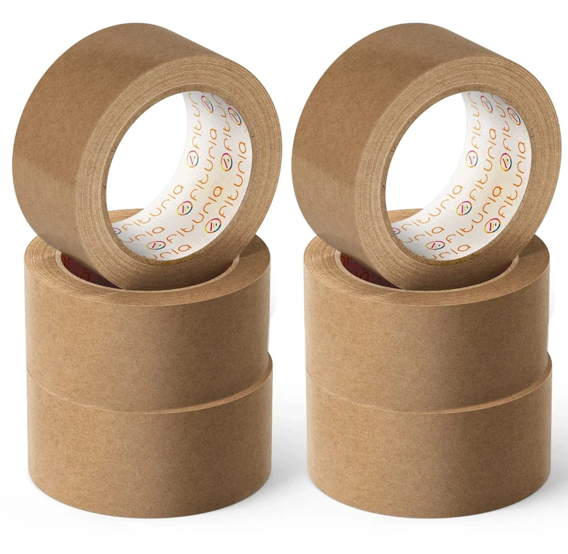 Eco-friendly Kraft Paper Tape Brown Body Tape for Packaging, Pictures or Sealing Safe and Strong Packaging - Ofituria