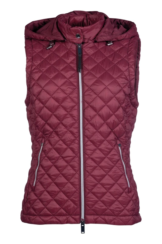 Hkm Stella Vest Wine Red L