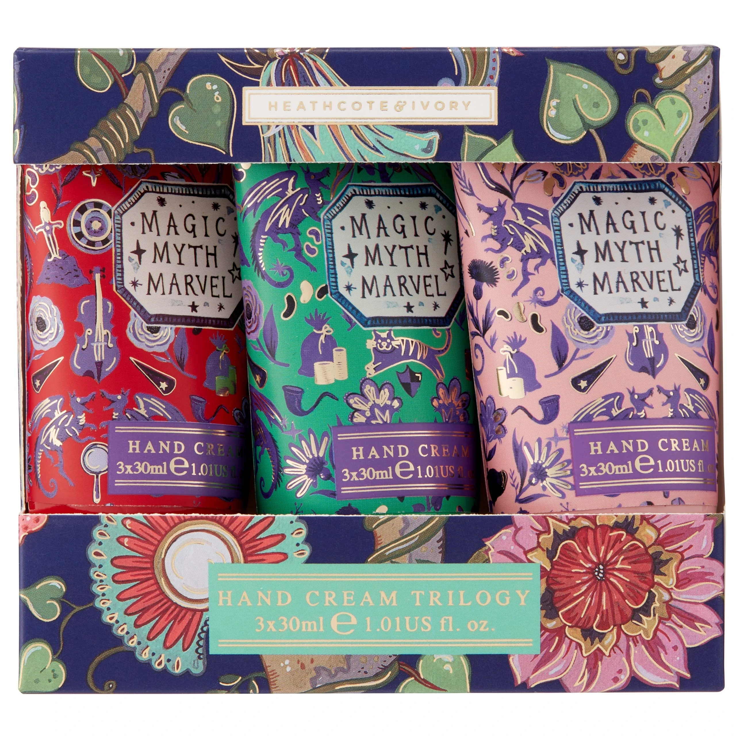 Heathcote & Ivory Hand Cream Trilogy Set | Enriched With Shea Butter | Infused With Essential Oils | Travel Friendly Sizes | 3 x 30ml