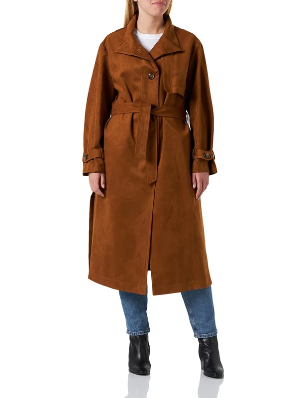 Sisley Women's Trench Coat 2cf6ln024 Trenchcoat, Brown 30d, 12