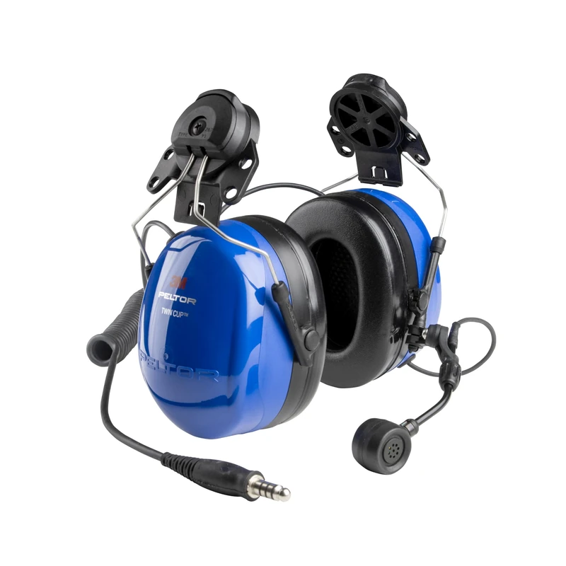 Peltor 3M Twin Cup EX Headset, 31 dB, J11 Plug, Hard Hat Attached, MT72H540P3E-50
