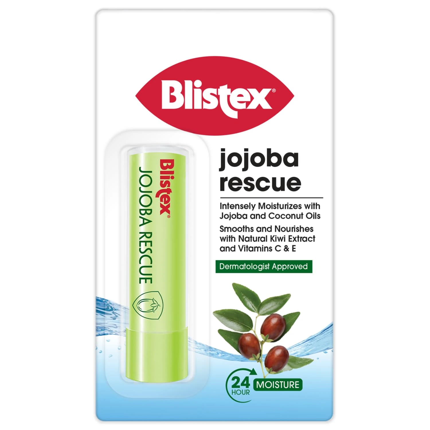 Blistex Jojoba Rescue Lip Balm, Helps Moisturise and Hydrate Lips, with Jojoba Oil, Multipack 3.7g x 12