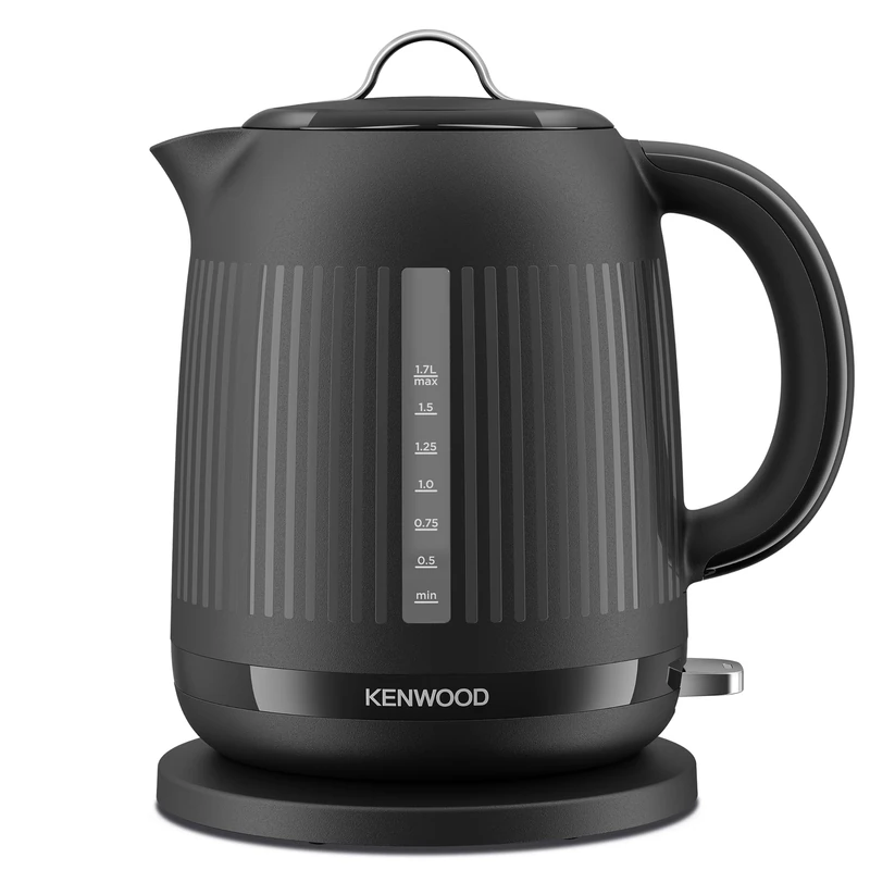 Kenwood Dawn Electric Kettle, 360° Swivel Base, Water Level Indicator, Cord Storage, Boil-Dry Protection, removable Filter, Capacity 1.7L, ZJP09.000BK, 3000W, Midnight Black