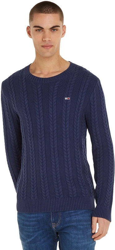 Tommy Jeans Men's Jumper Pullover , Blue (Twilight Navy), XL