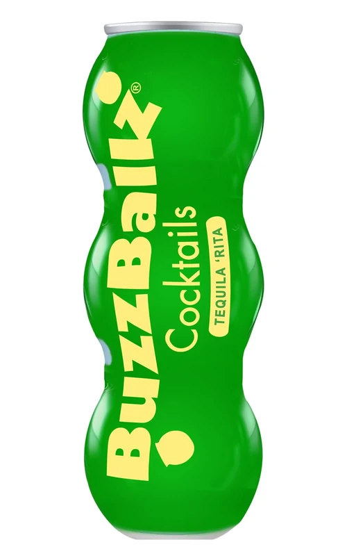 BUZZBALLZ COCKTAILS: Tequila Rita 200 ml 13.5 Percent Alcohol | Premixed Lime Flavored Margarita Cocktail (Pack of 3) | Ready To Drink | Made from Tequila, Vodka and Citrus Juice