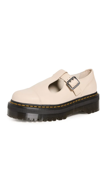 Dr. Martens Women's Bethan Loafer - Parchment Beige Pisa - Size 7 UK