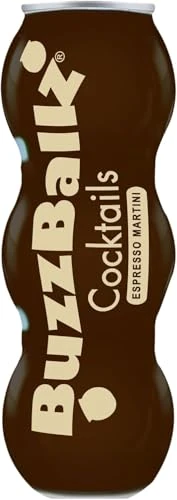 BUZZBALLZ COCKTAILS: Espresso Martini 200ml 13.5% Alcohol | Premixed Coffee Flavored Cocktail (Pack of 3) | Ready To Drink | Made from Vodka and Roasted Coffee