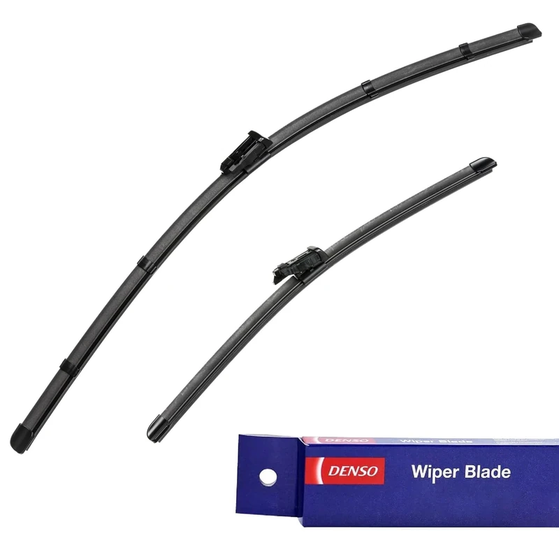 DENSO Flat Front Window Wiper Blade DF212-680/425mm - Premium All Season Replacement Wipers - Push Button Arm - RHD