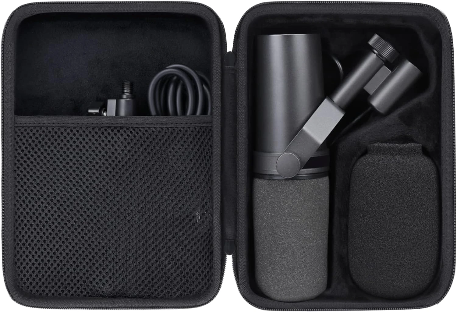 Aenllosi Hard Carrying Case for Shure Microphone SM7dB/SM7B/MV7/MV7X,Only Case (Black)