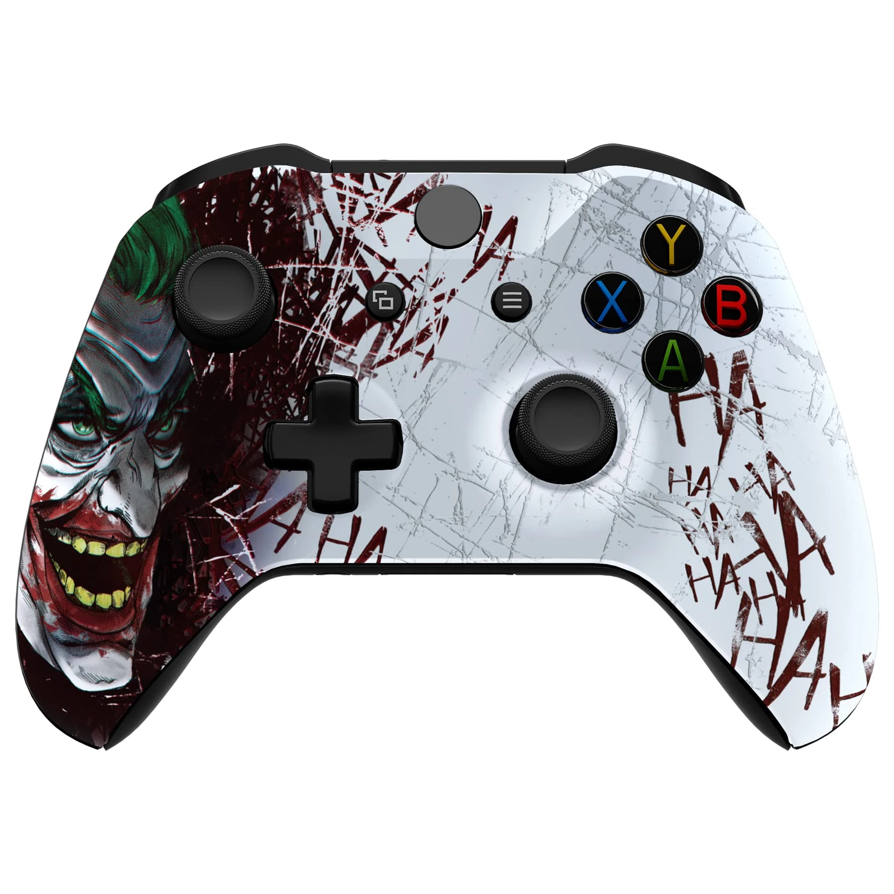 eXtremeRate Clown HAHAHA Patterned Front Housing Shell Case for Xbox One S/X Controller, Soft Touch Faceplate Cover Replacement Kit for Wireless Controller (Model 1708) - Controller NOT Included