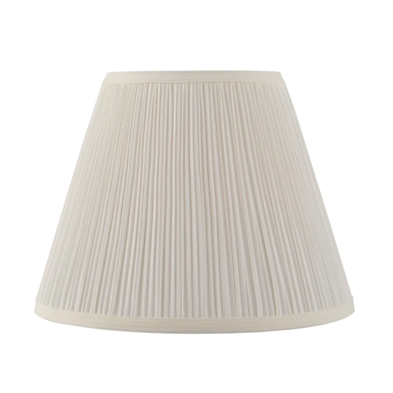 Aspen Creative 33055, Mushroom Pleated Off-White Spider Shade, 7" Top x 13" Bottom x 10" Slant