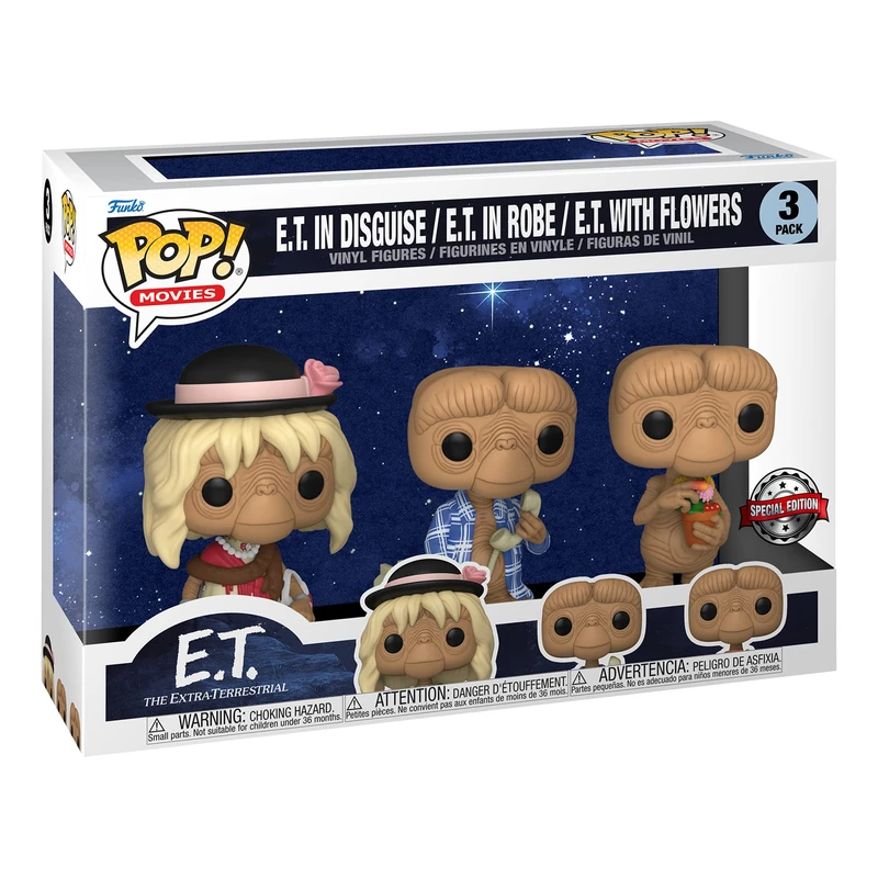FUNKO E.T. 40th Anniversary POP! Movies Vinyl pack 3 figurines E.T. 9 cm
