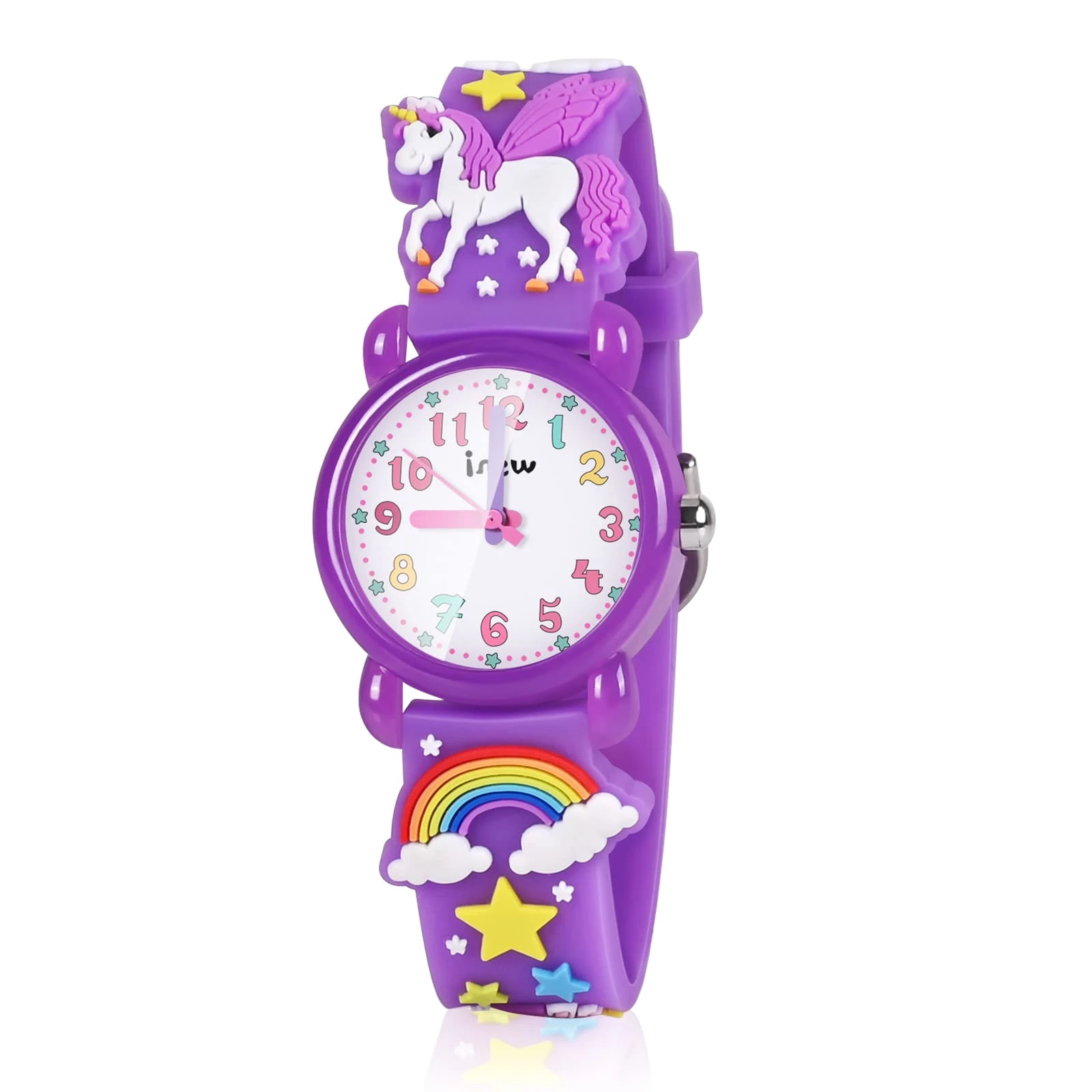 Toys for 3-7 Year Old Girls, Toddler Watches for Girls Return Gifts for Kids 4-9 Birthday Gifts for 3 4 5 Year Old Girls Learning Toys for Girls Age 4-8 Toys for Toddler Girls - Dark Purple
