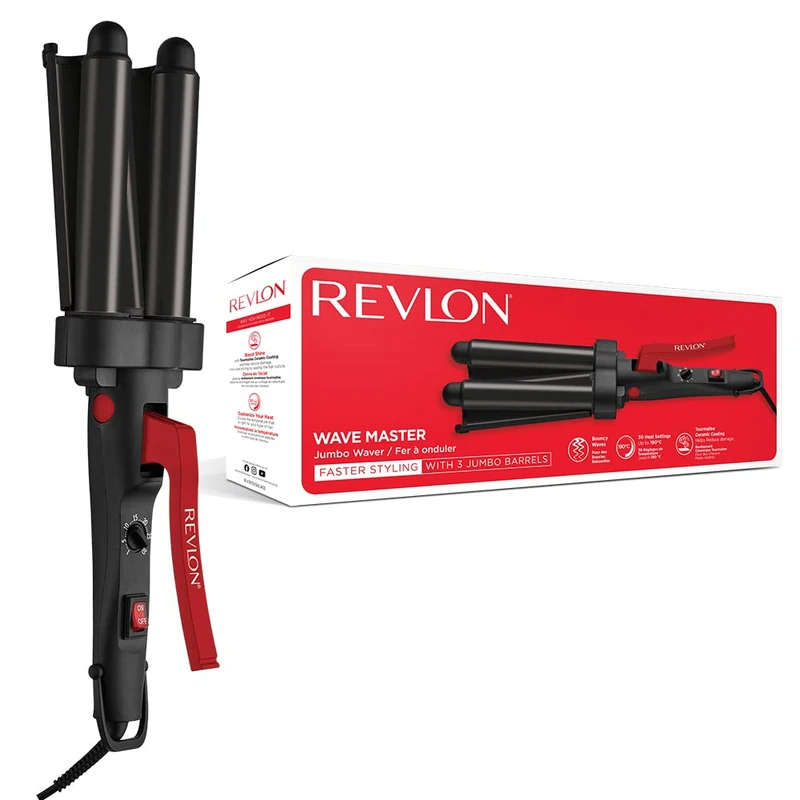 Revlon Wave Master Jumbo Waver - Three-Prong Ceramic Tool - Image 1