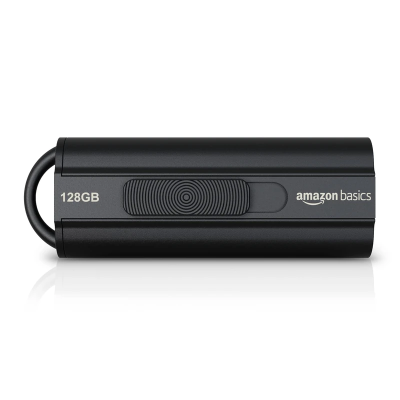 Amazon Basics 128 GB, USB 3.1 Flash Drive, Read Speed up to 130 MB/s, Black