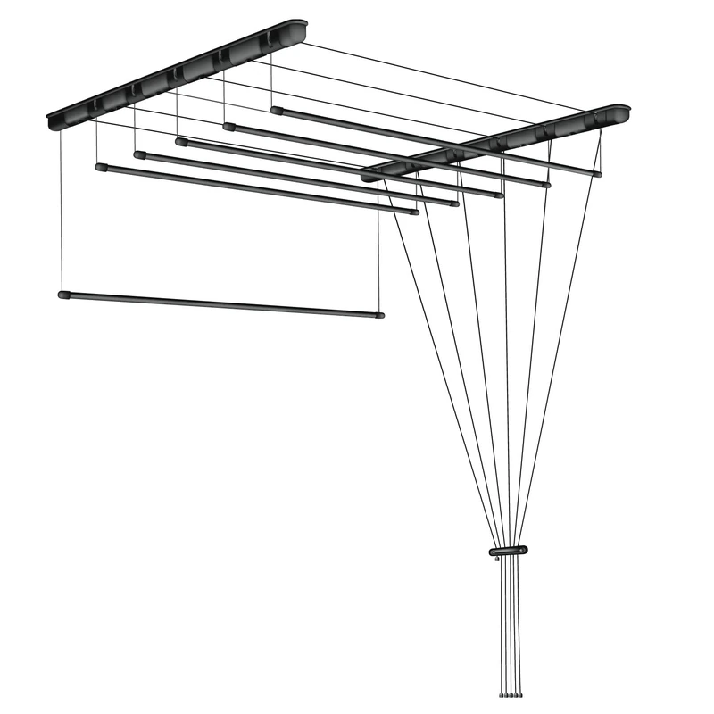 SEPIO, CEILING DRYER, LAUNDRY STRINGS, Polyethylene, black, 140 (EU) - Image 1