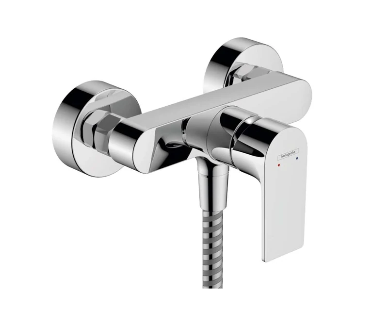 Hansgrohe Rebris E Single Lever Shower Mixer for Exposed Installation, Chrome, 72650000