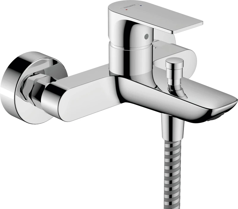 Hansgrohe Rebris E Single Lever Bath Mixer for Exposed Installation, Chrome, 72450000