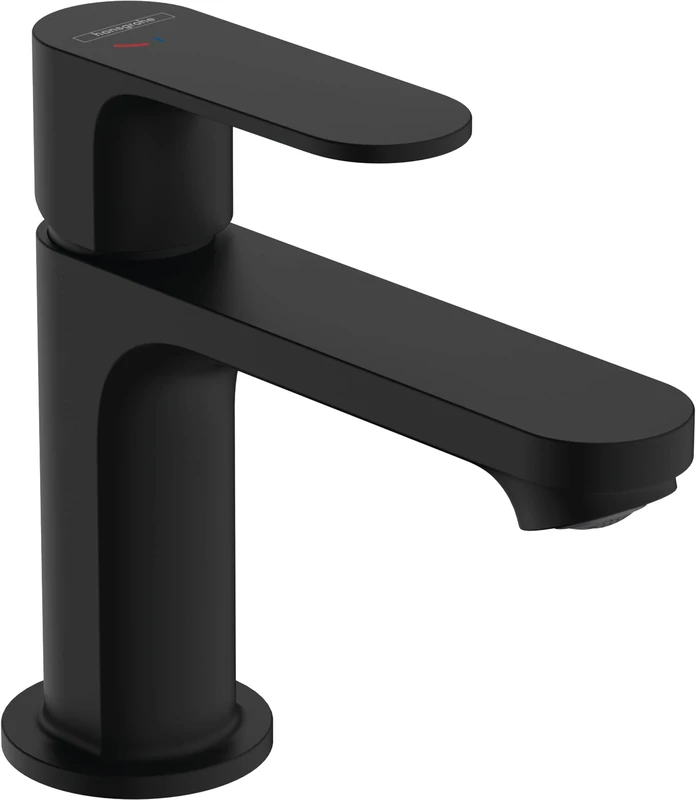 Hansgrohe Rebris S Basin Mixer Tap 80 Energy-Saving with Pop-Up Waste Set, Matt Black, 72513670