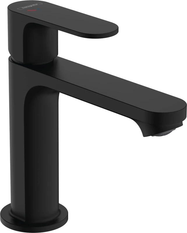 Hansgrohe Rebris S Basin Mixer Tap 110 Energy-Saving with Pop-Up Waste Set, Matt Black, 72519670