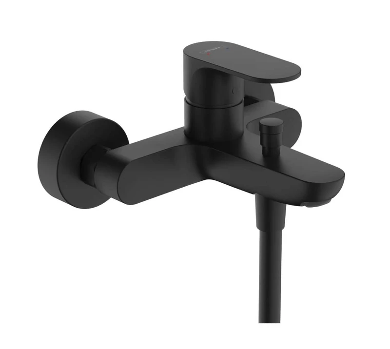 Hansgrohe Rebris S Single Lever Bath Mixer for Exposed Installation, Matt Black, 72440670