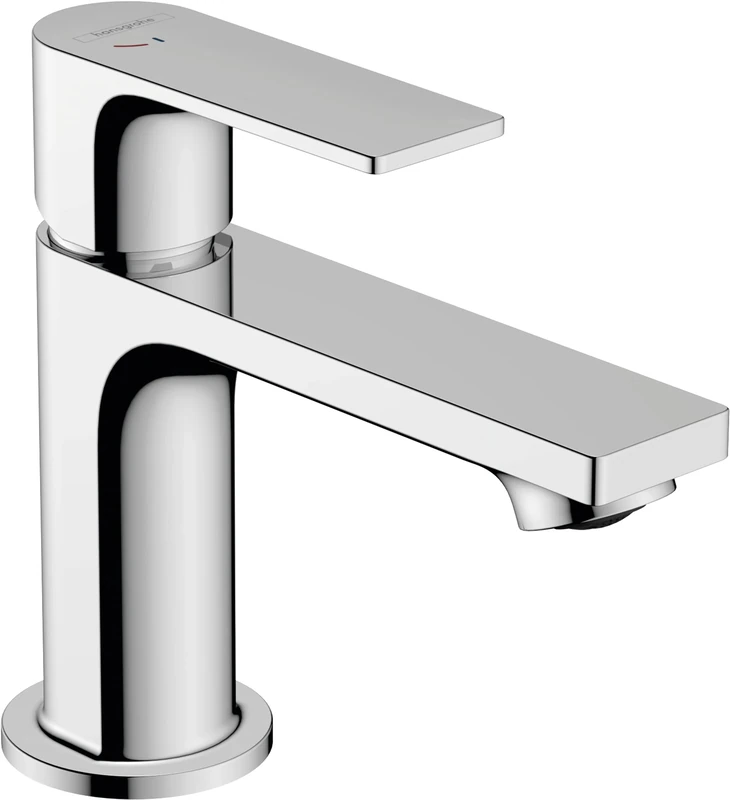Hansgrohe Rebris E Basin Mixer Tap 80 Energy-Saving without Waste Set, Chrome, 72554000