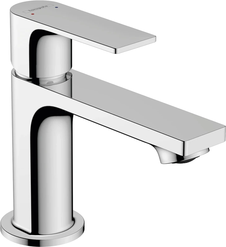 Hansgrohe Rebris E Basin Mixer Tap 80 with Pop-Up Waste Set, Chrome, 72550000