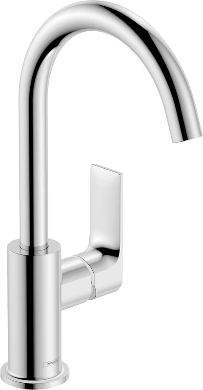 Hansgrohe Rebris E Basin Mixer Tap 210 with Swivel Spout and Pop-Up Waste Set, Chrome, 72576000
