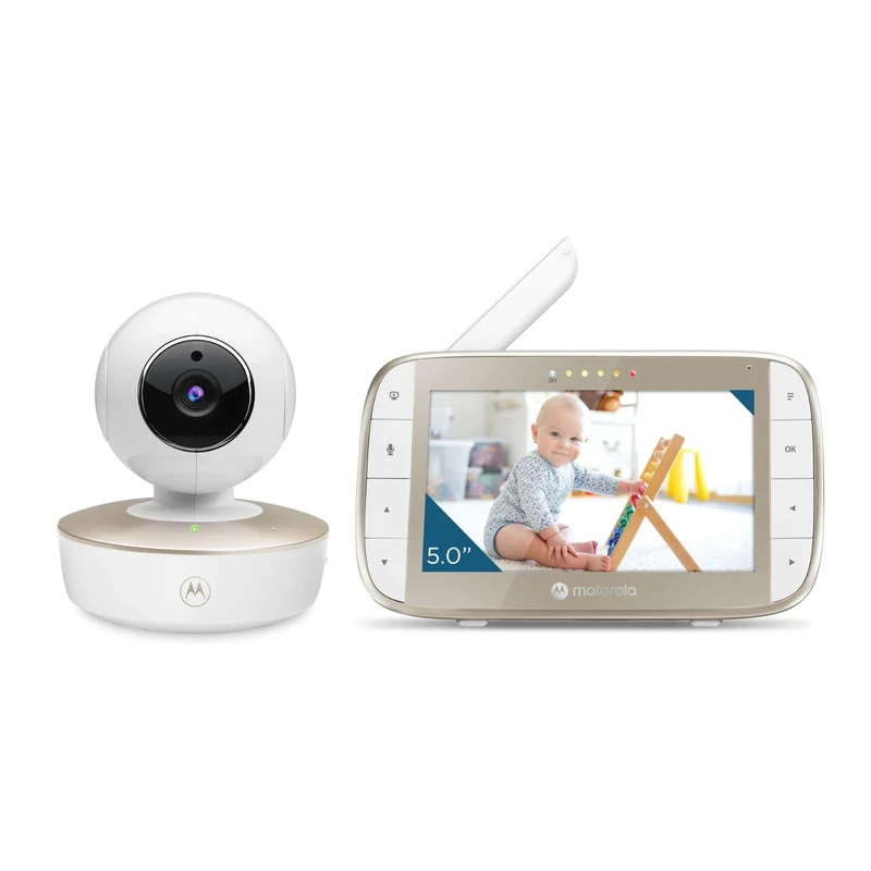 Motorola Nursery Baby Monitor with Camera - Nanny Cam VM50G - Baby Camera with Color Display, Two-Way Communication, and Infrared Night Vision - 480p Zoom, Tilt, and Pan - Updated Model