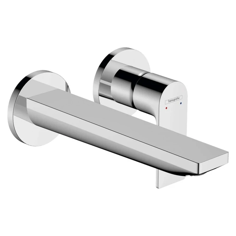 Hansgrohe Rebris E Basin Mixer Tap for Concealed Installation Wall-Mounted with Spout 20 cm, Chrome, 72568000