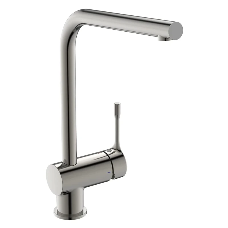 Ideal Standard Ceralook Single Lever l-Shape spout Kitchen tap, BD572GN, Silver Storm