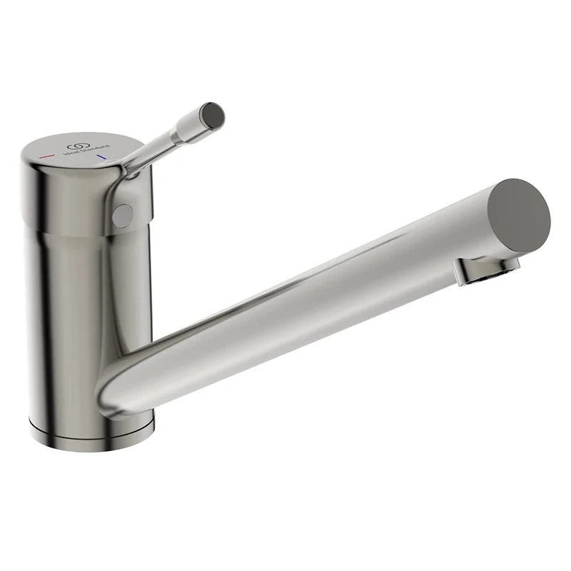 Ideal Standard Ceralook Single Lever Low spout Kitchen tap, BD571GN, Silver Storm