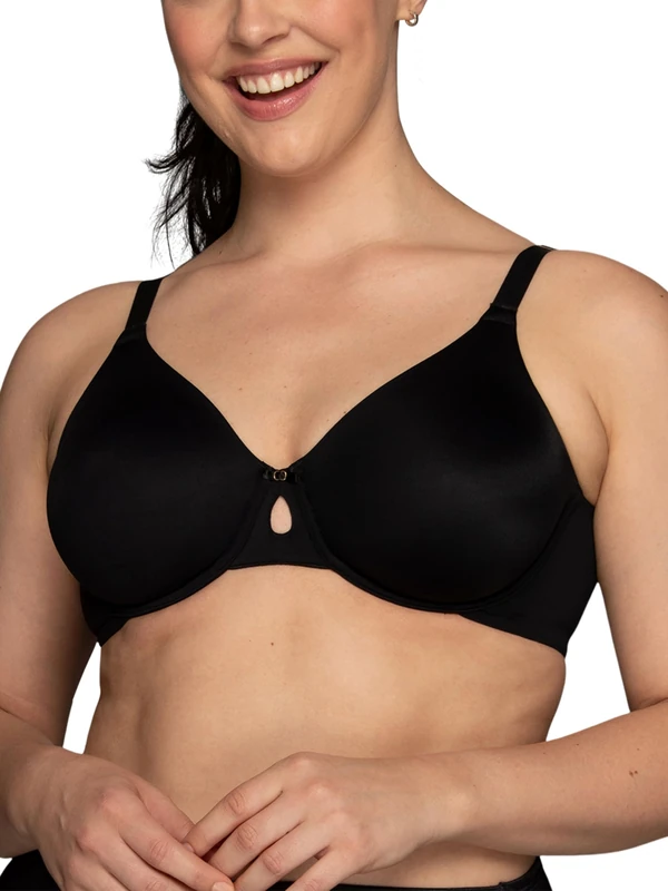 Vanity Fair Women's Unlined Bras with Underwire (34c-44ddd), Opaque, Smoothing-Black, 42C