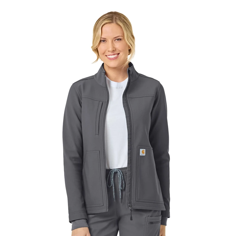 Carhartt Women's Rugged Flex Bonded Fleece Jacket, Pewter, L
