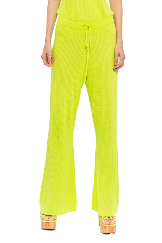 CHAOUICHE Women's Knit Pants, Green, XL