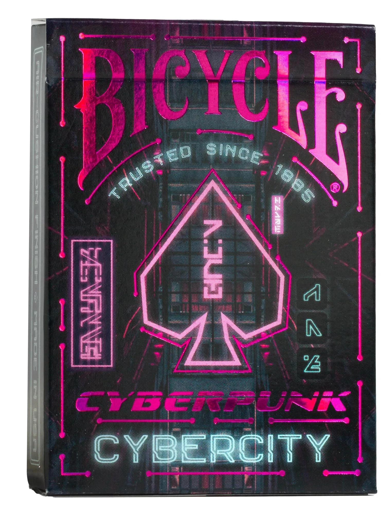 Bicycle Cyberpunk Cybercity Playing Cards, 1 Deck, Air Cushion Finish, Professional, Superb Handling & Durability, 62,5 x 88 mm